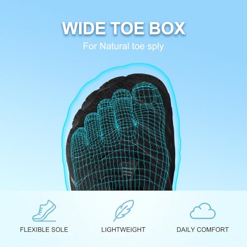 Image of Barefoot Shoes for Women & Men, Grounded Walking Hiking Barefoot Shoes, Wide Toe Box Non-Slip Water Athletic Footwear, Comfortable Vitality Barefoot Footwear, Trail Running Sneakers Unisex