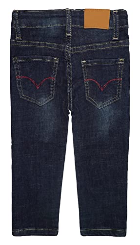KIDSCOOL SPACE Little Girls Boys Jeans,Elastic Band Inside Ripped Straight Fit Stretchy Soft Denim Pants2