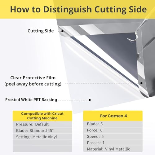 HTVRONT Silver Chrome Vinyl - 12" x 15FT Mirror Metallic Silver Permanent Vinyl Roll for All Cutting Machine - Easy to Cut & Weed & Transfer Craft Adhesive Vinyl for Craft, Signs, Scrapbooking