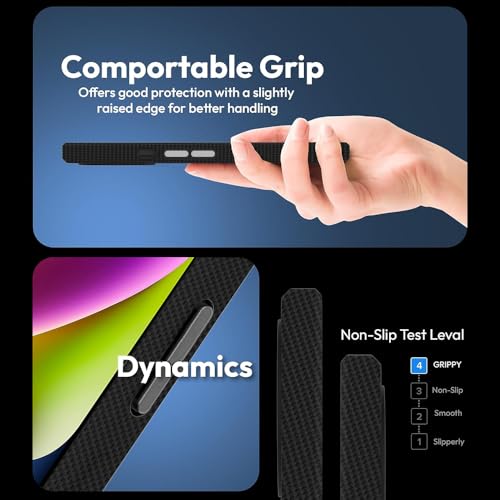 Image of iPhone 14 Case | Frosted Silicone with Metal Ring Camera & Button Protection | Slim & Shockproof | Matte Grip Apple iPhone 14 Cover - Black
