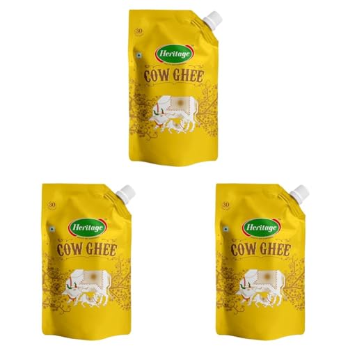Image of Heritage Cow Ghee with Spout Pouch, 1000ml (Pack of 3)