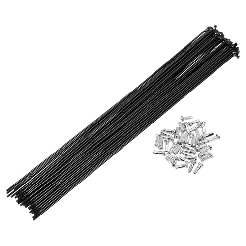 PARSLUCK 38 Set 14G Bicycle Spokes 272mm Bike Wheel Spokes Carbon Steel Black
