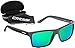Cressi Sub S.p.A. Rio-Sunglasses Lunettes de Soleil Mixte, Noir/Lentilles Vert, Unisexe