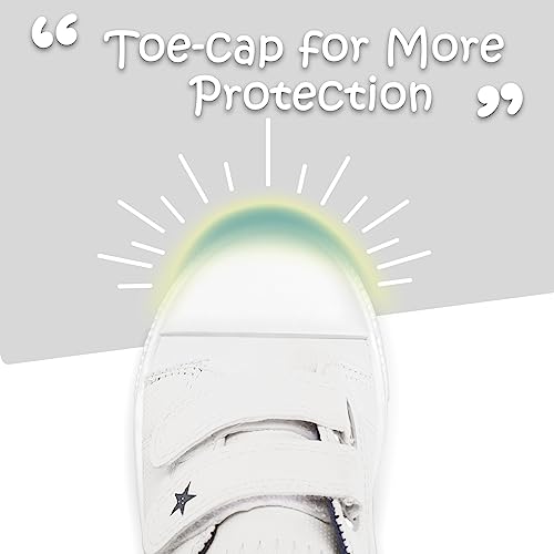 Image of K KomForme Toddler Boys & Girls Shoes Kids Canvas Sneakers with Cartoon Dual Hook and Loops