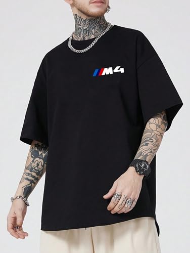 Image of SQF Men's Cottonblend Oversized, Black, Half Sleeve Round Neck Back Font Printed T-Shirt, Graphic T-Shirt