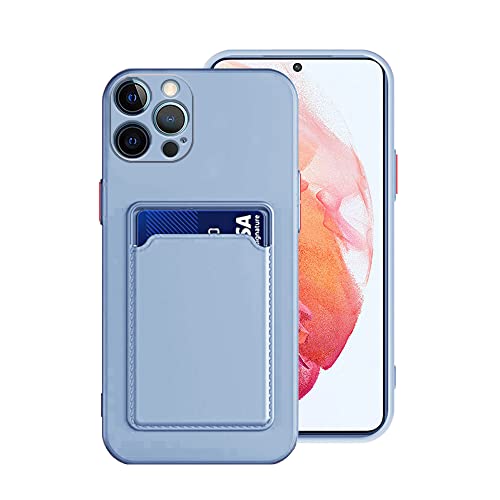 Wousunly Compatibile con Cover iPhone 14 Pro Max Silicone Antiurto TPU,Custodia iPhone 14 Pro Max Sottile Anti-Graffio Case con Porta Carte (Grigio)