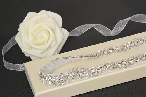 Bridal Belt with Rhinestones Wedding Dress Belt Rhinestones Handmade Bride Bridesmaids Sash3