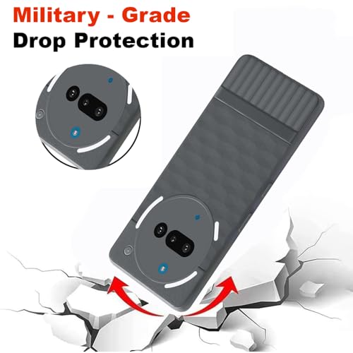 Image of Shockproof Case for Nothing Phone (3a) 5G | Full Camera Protection | TPU Flexible Back Cover for Nothing Phone (3a) 5G (Graphite Grey)
