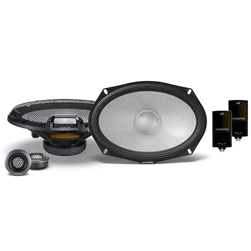 Alpine R2-S69C 6x9 R-Series High-Resolution 2-Way Component Speaker Set Pair