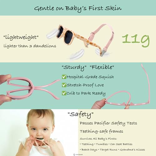 Image of COCOSAND Flexible Polarized Baby Sunglasses with Strap