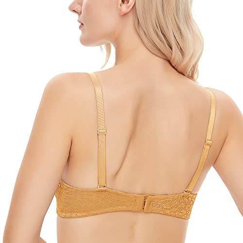 Image of Wingslove Women's Push Up Bra Deep V Plunge Underwire T-Shirt Bra Multiway 2 Cups Up