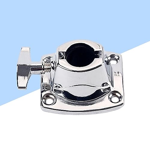 Clamp para soporte de platillo duradero Toddmomy para baterías, accesorio confiable de percusión plateado para configuraciones seguras y kits compactos de batería miniatura 7