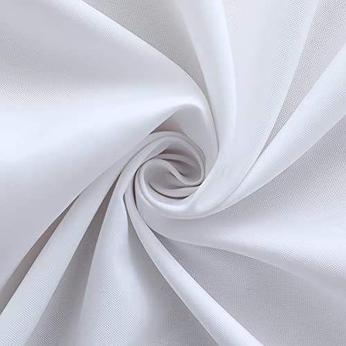 Image of FOLINS&HOME White Square Tablecloth, 70 x 70 Inch Waterproof Table Cloth