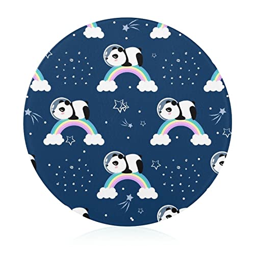 Planche à découper panda arc-en-ciel compacte 20 cm lavable pour cuisine - 2