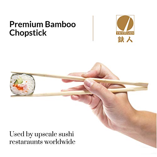 Bamboo Chopsticks Disposable - Premium Bamboo Wooden Chopsticks - 50 Pairs - Disposable Chopsticks Bamboo, Individually Wrapped (50)