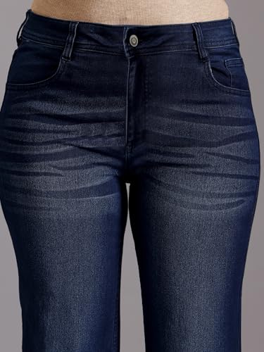 Image of Miss Chase A+ Women's Wide-Leg High Rise Regular-Length Stretchable Denim Jeans