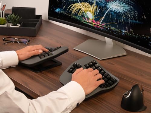 Image of Kinesis Advantage360 Professional Split Ergonomic Keyboard - Bluetooth | Mechanical Switches | Fully Programmable Open Source | Contoured Shape | Adjustable Tenting | Backlit