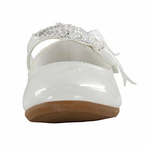 Cixi Maxu E-Commerce.co.ltd Little Girl Ballet Mary Jane Shoe,White,Little Kid,12M #TOP4