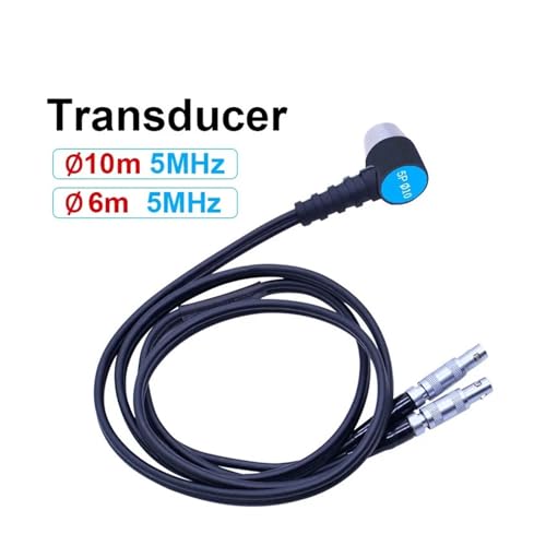 Misuratore di spessore digitale a ultrasuoni, strumento di misurazione di precisione, sonda per trasduttore via cavo GM100, 10 mm/5 MHz e 6 mm/5 MHz