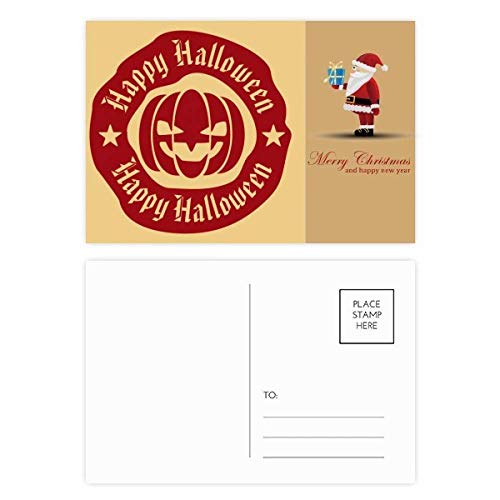 Cartes postales Halloween citrouille rigides pour écrire sans bavure lot de 20 pièces rouges