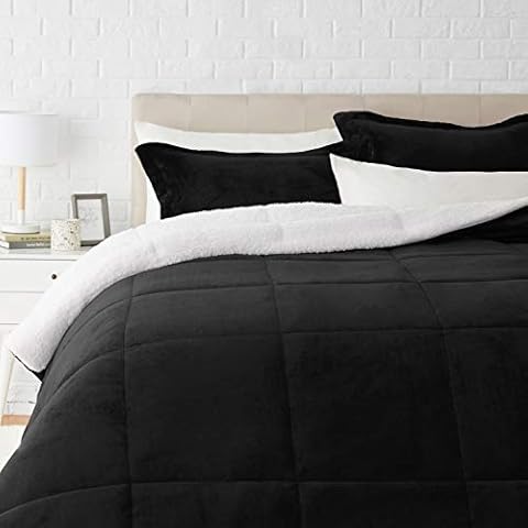 Amazon Basics Micromink Sherpa Comforter Set Cover