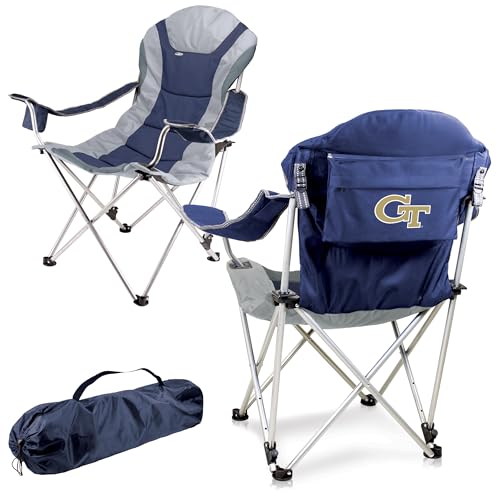 PICNIC TIME NCAA Georgia Tech Reclining Camp Chair, Navy