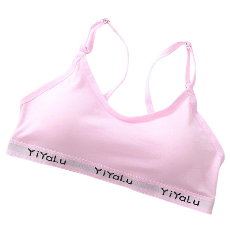 Korean Training Bra Adjustable Strap Developmental Underwear, Soft Vinylon Blend Student Bra for Teens Girls2
