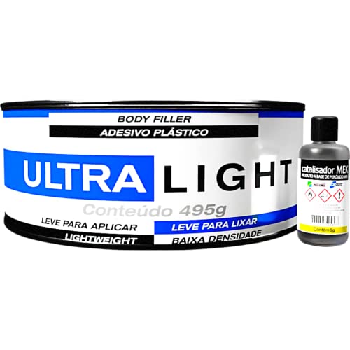 Massa Plastica Automotiva Adesivo Automotivo Ultra Light Com Catalisador 495g Maxi