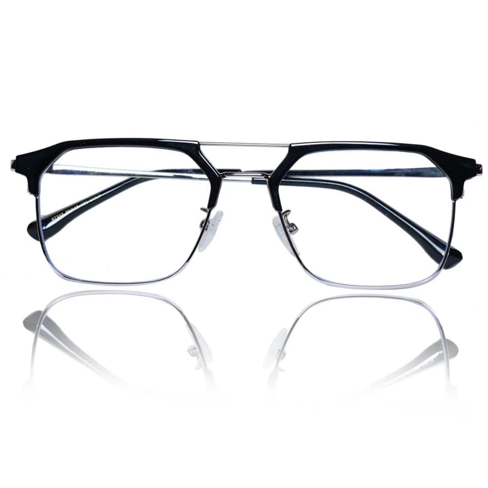Blue Light Blocking Glasses for Men & Women, Square Metal Frame Computer Eyeglasses, Anti Glare UV Protection Gaming & Reading Glasses, Lightweight Frame-image-31