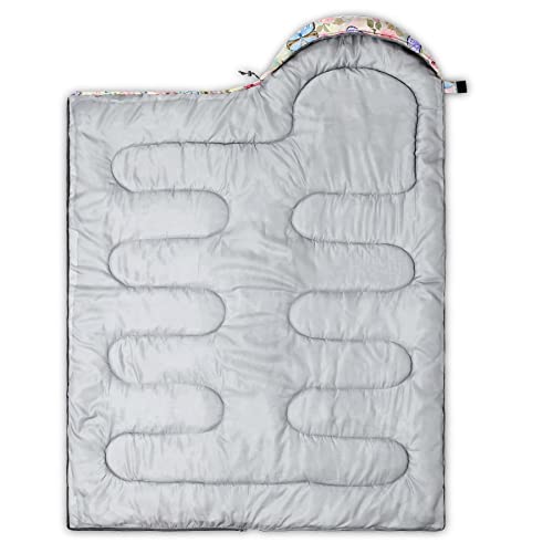 Bolsa de dormir para niños, diseño con flores y mariposas, ligera, cálida, portátil, impermeable y resistente para camping y actividades al aire libre miniatura 4