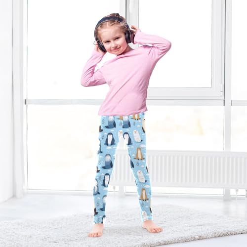 senya Girls Printed Leggings Yoga Pants Arctic Animals Walrus Seamless for Kids in 4t to 10 Years, 4T4
