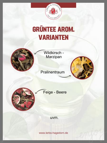 Lerbs & Hagedorn, Grüner und Weißer Tee Frühlingsanfang | Fruchtig-Spritzige Note 1kg (ca. 81 Liter) Mit Mango-,Ananasflocken,Orangenspalten