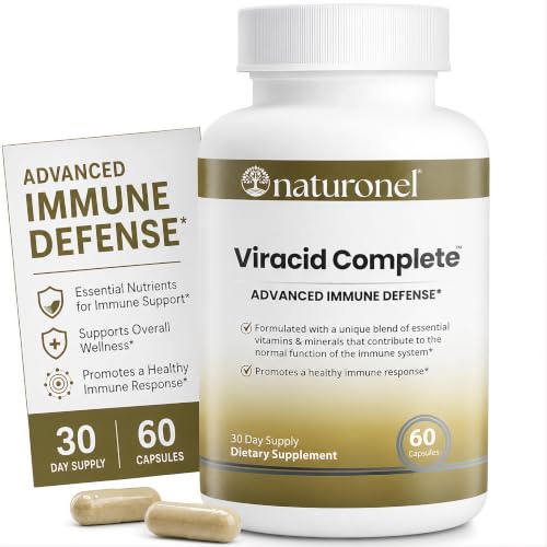 Viracid Complete Comprehensive Immune Formula with Elderberry Echinacea Garlic Zinc L-Glutamine & Turmeric 95% Curcuminoids | Premium Supplement Made in USA GMP Certified (1)