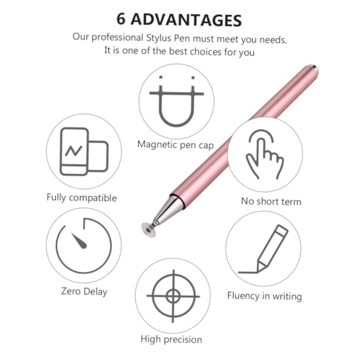 Stylet magnétique rose pour écrans tactiles - Lot de 3 stylets compacts