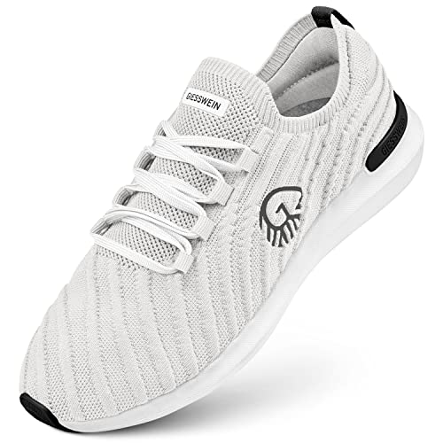 GIESSWEIN Eco Sneaker Herren - Atmungsaktive Walkingschuhe, Männer Freizeitschuhe mit Merino Fußbett, Leichte & Bequeme Mesh Stoffschuhe, Schlupfschuhe, Komfortable Fitnessschuhe