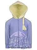Disney Frozen Elsa Little Girls Fleece Costume Zip-Up Hoodie with Cape 6