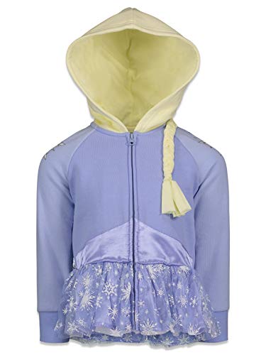 Disney Frozen Elsa Little Girls Fleece Costume Zip-Up Hoodie with Cape 5