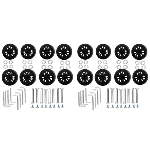 Luggage Wheels Replacement 32Pcs Replacement Wheels for Luggage Dia 2In/50Mm Thick 0.47In/12Mm Resistant Rubber Mute Caster Replacement Suitcas2