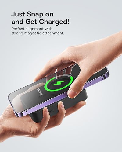 Image of Baseus Magsafe Battery Pack 20000mAh Wireless Portable Charger,PD 20W USB C Fast Charging Battery Pack, Compatible with iPhone 17 /16 /15 /14 /13 /12 Series, Black