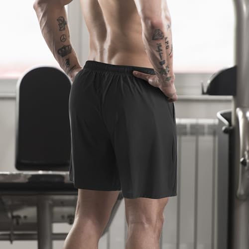 2 Pack Mens Running Athletic Shorts for Men's Lightweight Workout Gym Shorts Quick Dry Hiking Basketball3