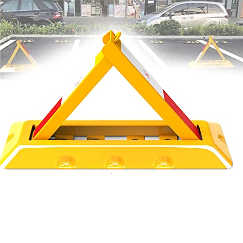 Barrera de estacionamiento, bloqueador de estacionamiento manual con cerradura, bolardo de seguridad triangular resistente, poste de estacionamiento plegable, bloqueo de espacio de estacionamiento