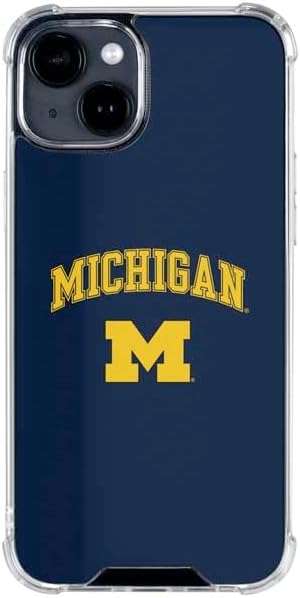 Skinit Clear Phone Case Compatible with iPhone 14 - Officially Licensed University of Michigan Wolverines M Design