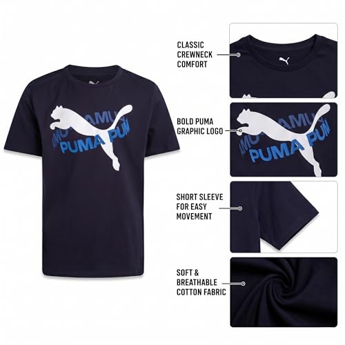 Image of PUMA Boys T-Shirts Athletic Crewneck Short Sleeve Tees (Sizes S-XL)