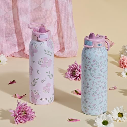 Image of Ello Pop & Fill Insulated Stainless Steel Water Bottle with Quick Fill Lid, Leakproof Locking, Sip or Chug Spout, BPA-Free, Double Wall Vacuum Insulated for Sports, Travel & School- 22oz / 32oz / 40oz