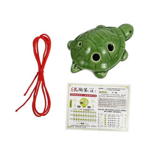 ARTSEWPLY 孔中音調小??陶笛 初心者向け軽量携帯用磁製オカリナ 紐付き演奏習得サポート楽器 ランダムカラー