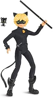 Miraculous Ladybug And Cat Noir Toys Cat Noir Fashion Doll | Articulated 26cm Cat Noir Doll With Accessories And Miraculous Kwami | Adrien Superhero Cat Noir Figurine | Bandai Miraculous Dolls Range
