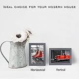 EGOFINE A5/21x14.8cm Photo Frame Dark Gray - Made of Solid Wood for Table Top and Wall Mounting - Image 4