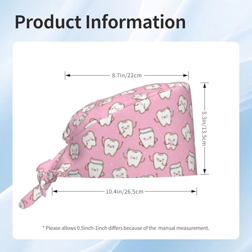 Image of Surgical Caps Men Women, Scrub Cap with Sweatband Adjustable