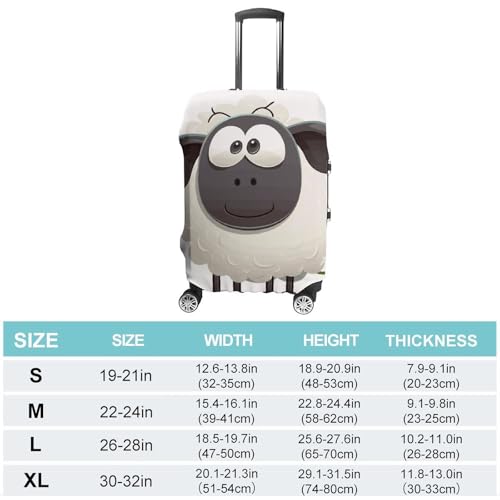 Sheep Printed Luggage Cover Protector, Fits 18-32 Inch Luggage2