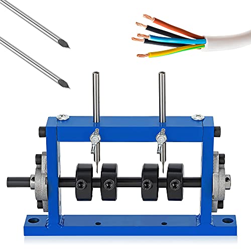 Gamma di spelatura: diametro del filo 1-25 mm (0,04-0,98 pollici); con 4 rotelline di presa filo, in grado di spelare cavi di 2 diverse dimensioni contemporaneamente, risparmiando tempo di regolazione.